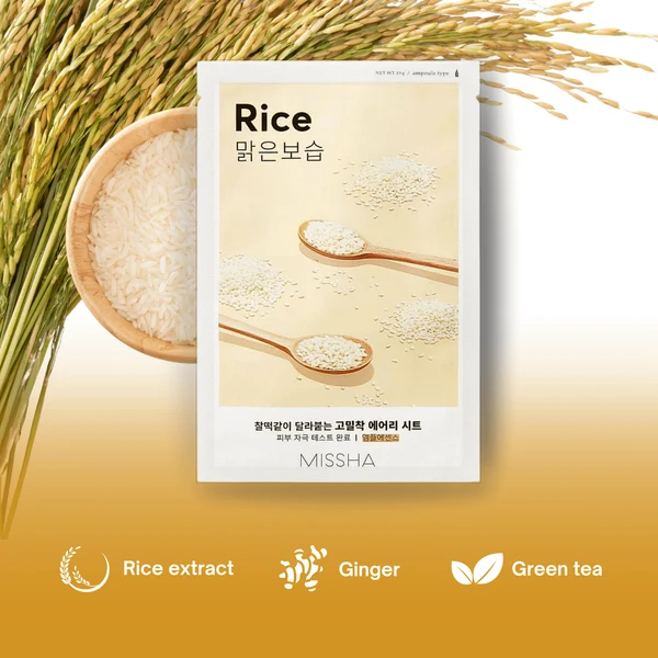 Missha Airy Fit Sheet Mask Rice 19gm